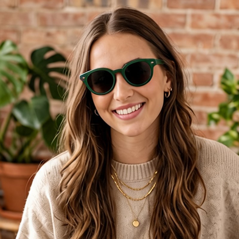 Model wearing Haven Fern sunglasses