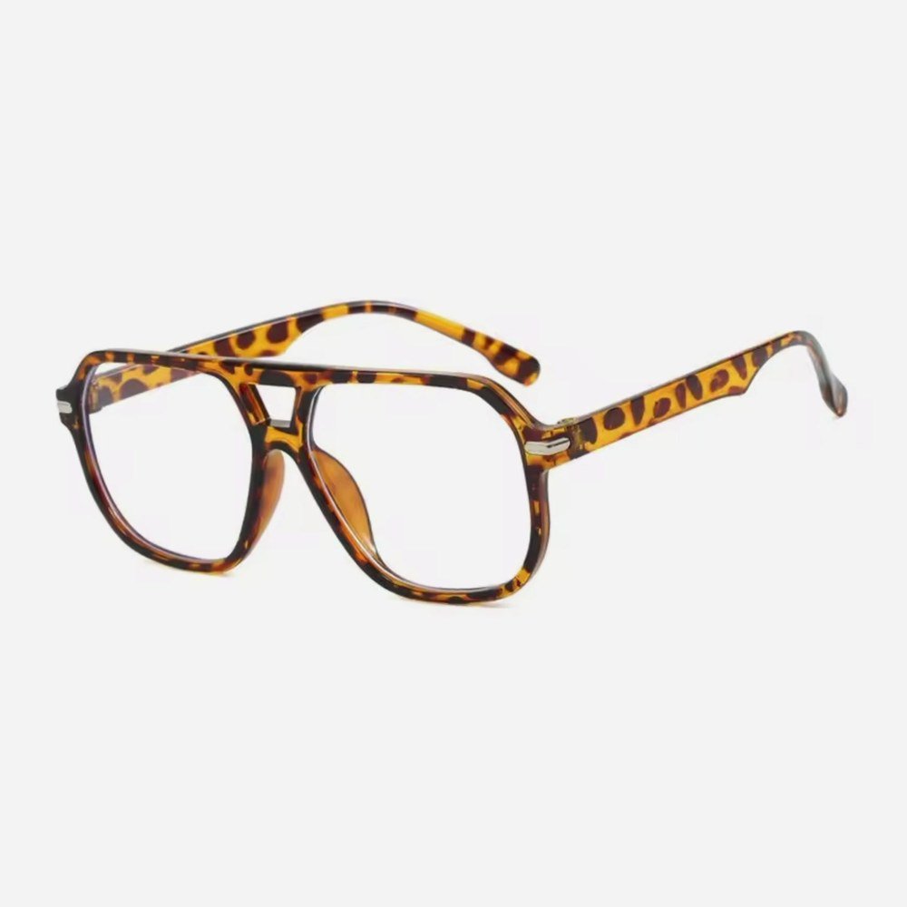 Capri Honey oversized glasses with clear lenses