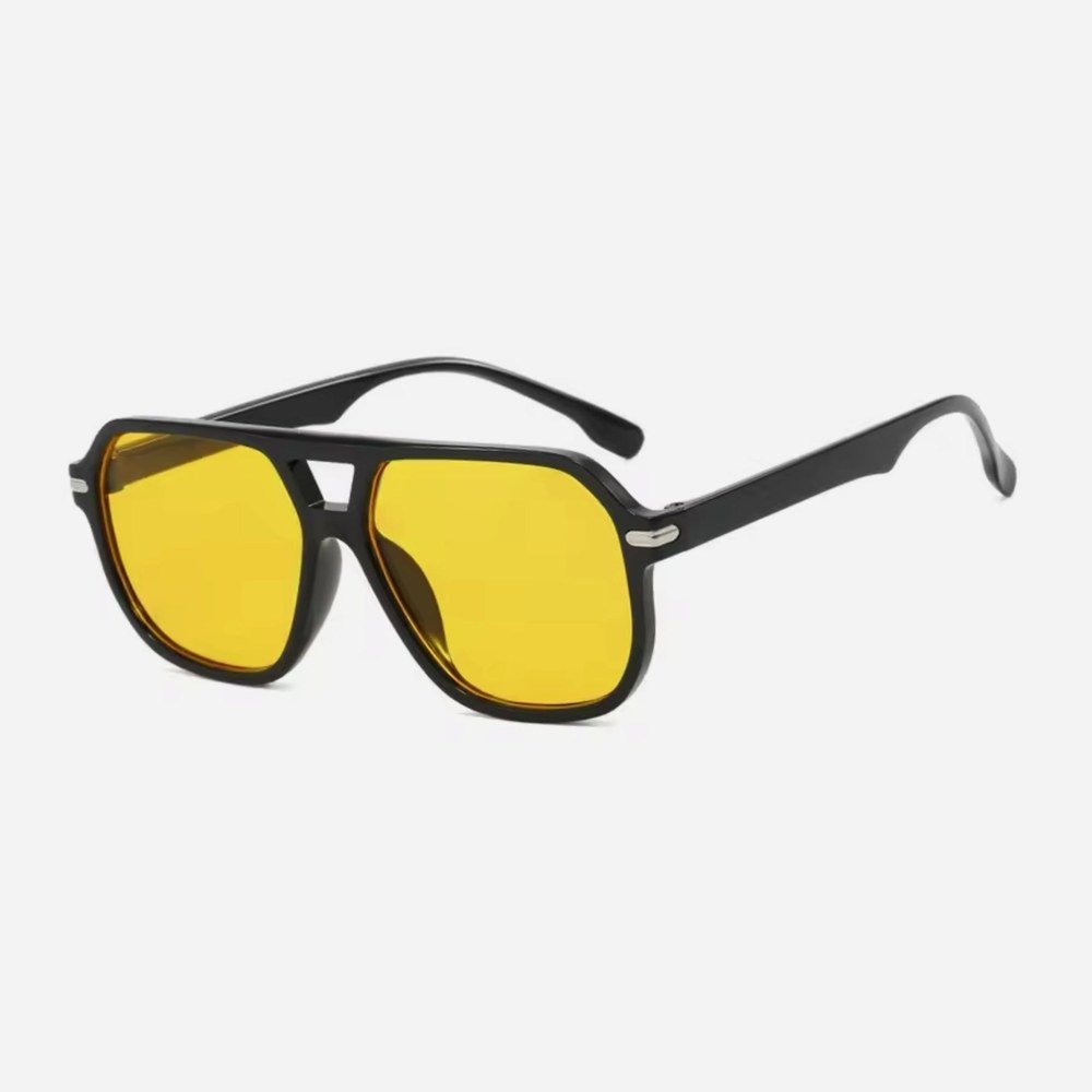 Capri Sun oversized sunglasses with yellow lenses