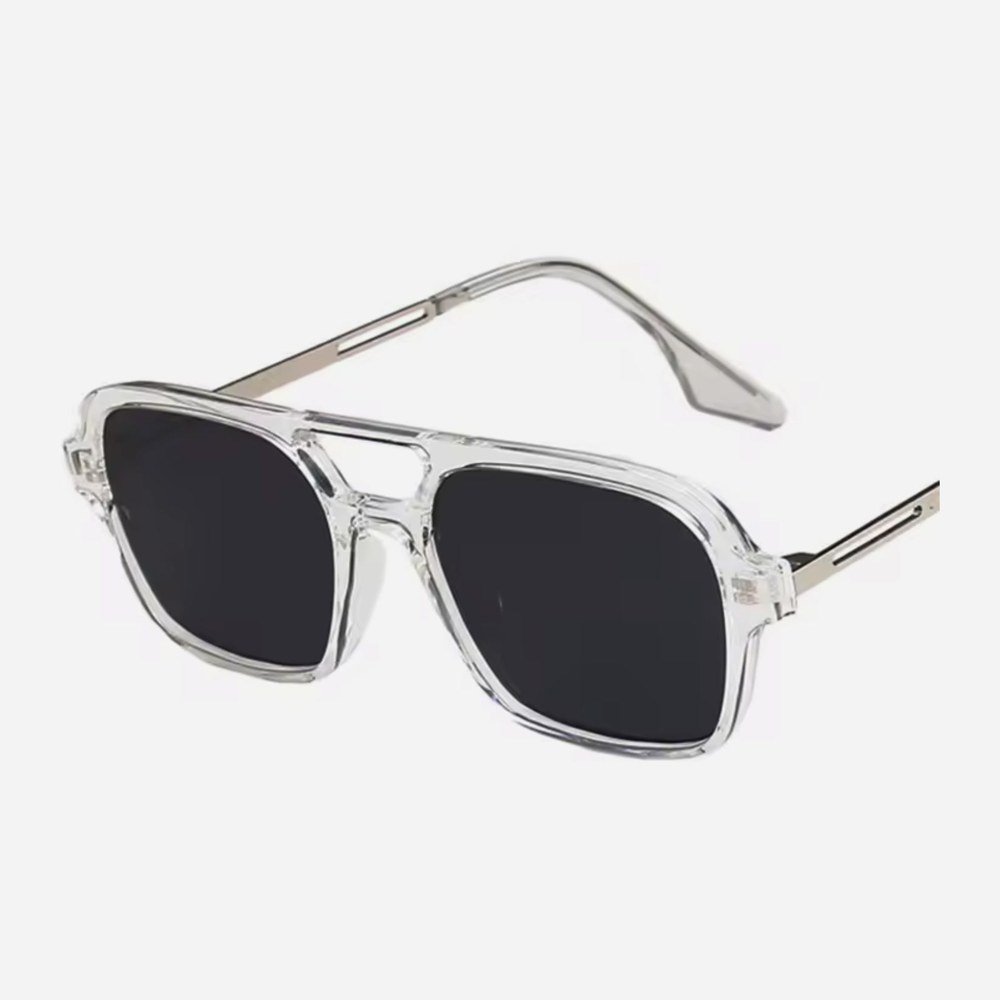 Skyline Crystal double-bridge sunglasses with smoke grey lenses